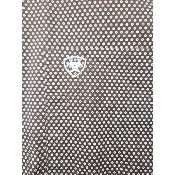 Ariat Mens Button-Down Brown Western Pattern Shirt XL Stretch - Picture 5 of 9